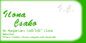 ilona csako business card